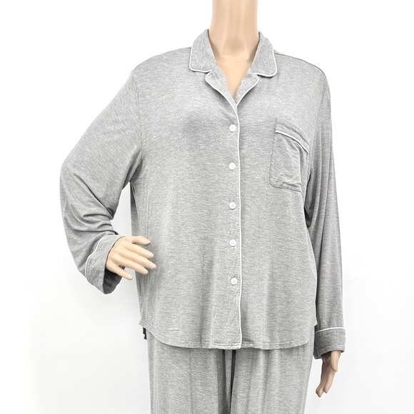 Cozy Earth Bamboo Knit Classic Long Sleeve Pajama Set - Picture 3 of 9